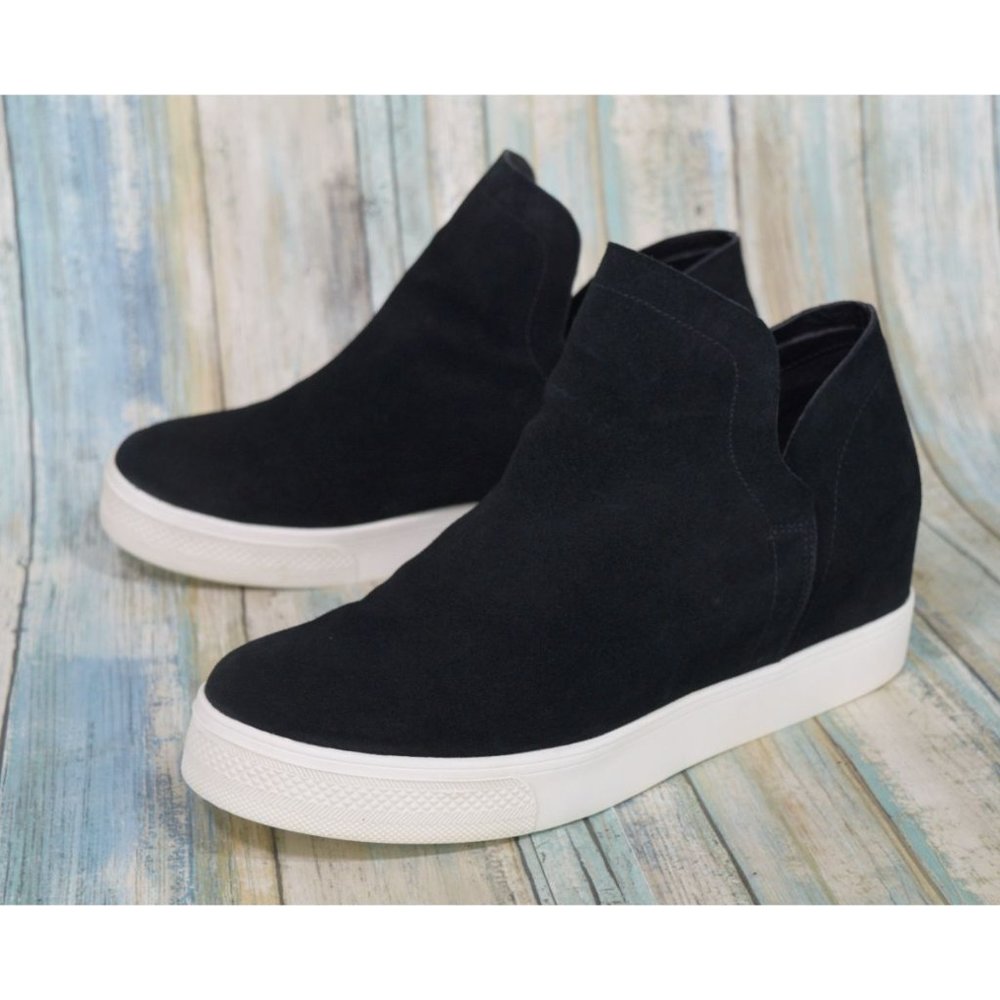 Steve Madden Wrangle Black Suede Boots Size 11 High Top Sneakers